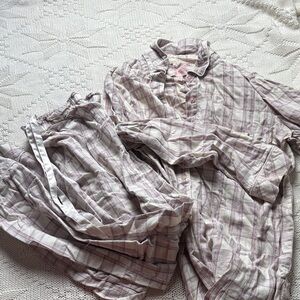 Victorias Secret Soft Pink Plaid Pajama Set